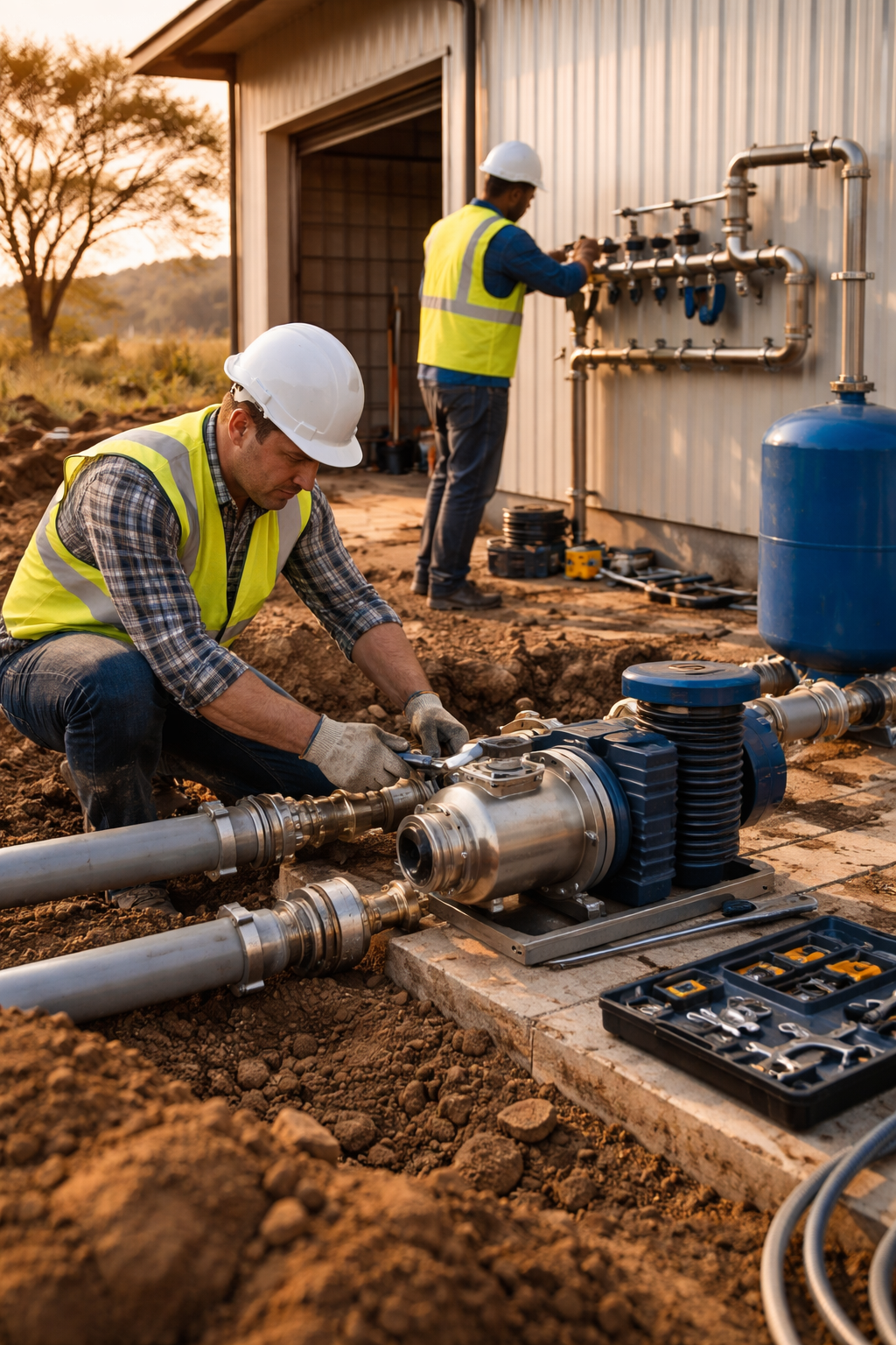 Solar borehole installation — commercial solar pumping and borehole work